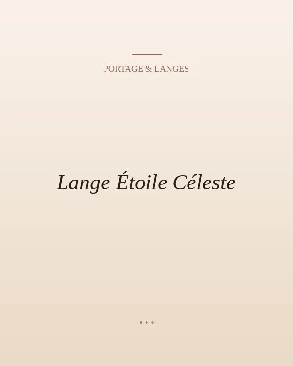Lange étoilé en mousseline douce.