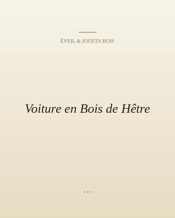 Voiture en bois de hêtre pour enfant.